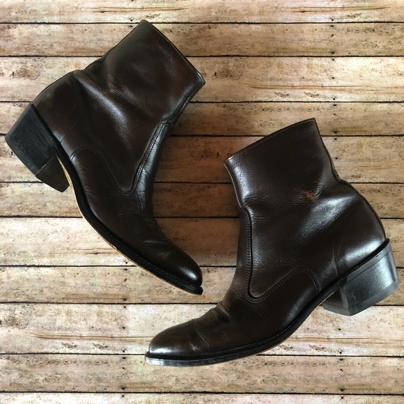 ankle high cowboy boots mens